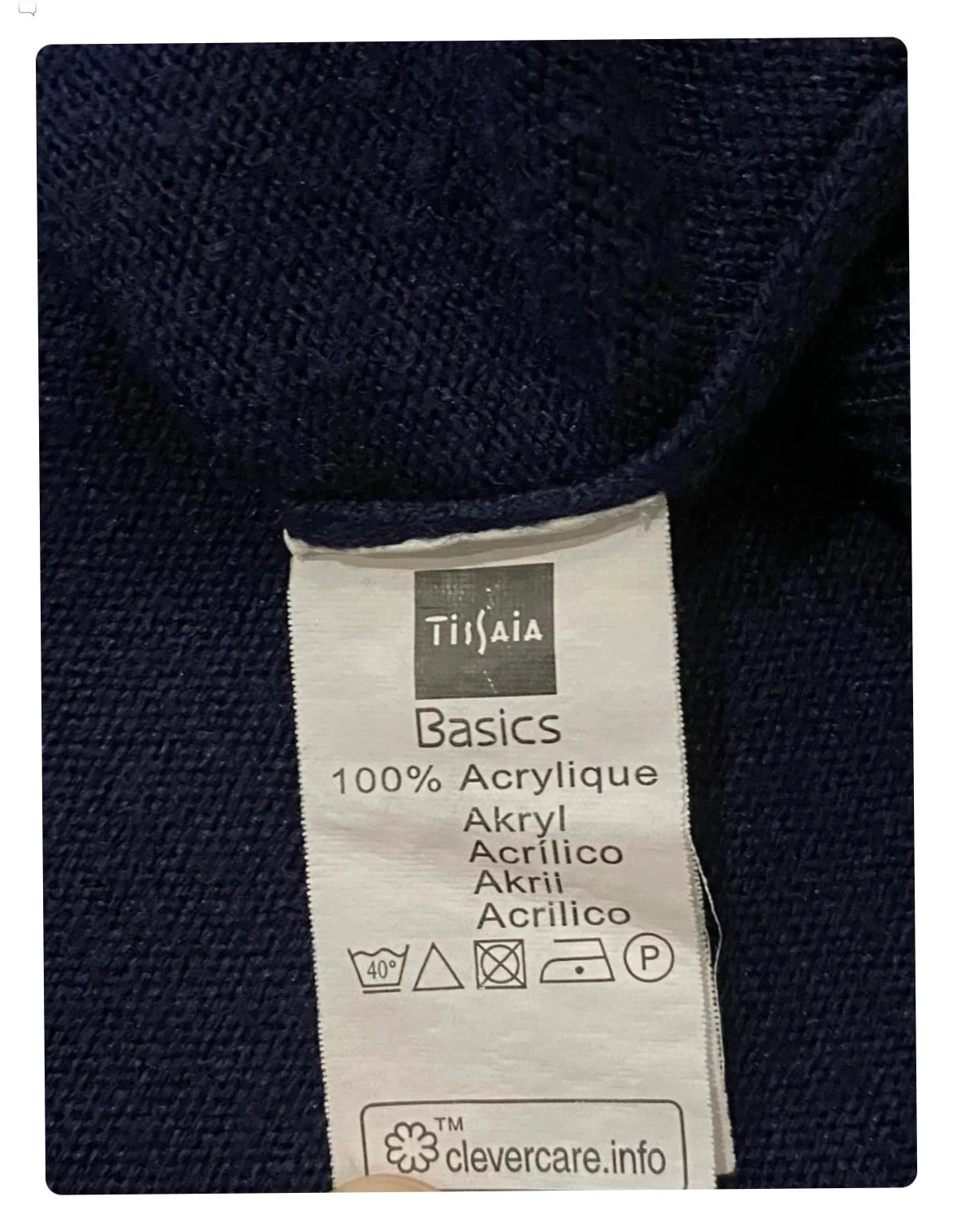 Jersey de cuello en V para hombre Tissaia Basics talla 42/44 azul marino – photo 7
